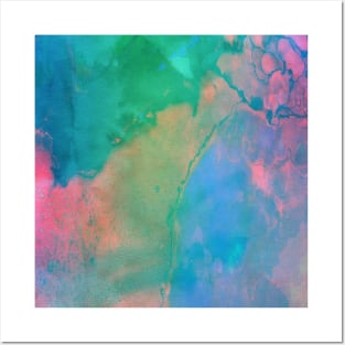 Iridescent soap bubbles candy colors Posters and Art